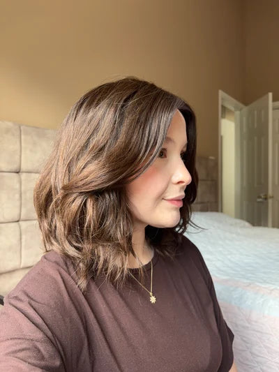 14-Inch Soft Wave Bob with Face-Framing Curtain Bangs