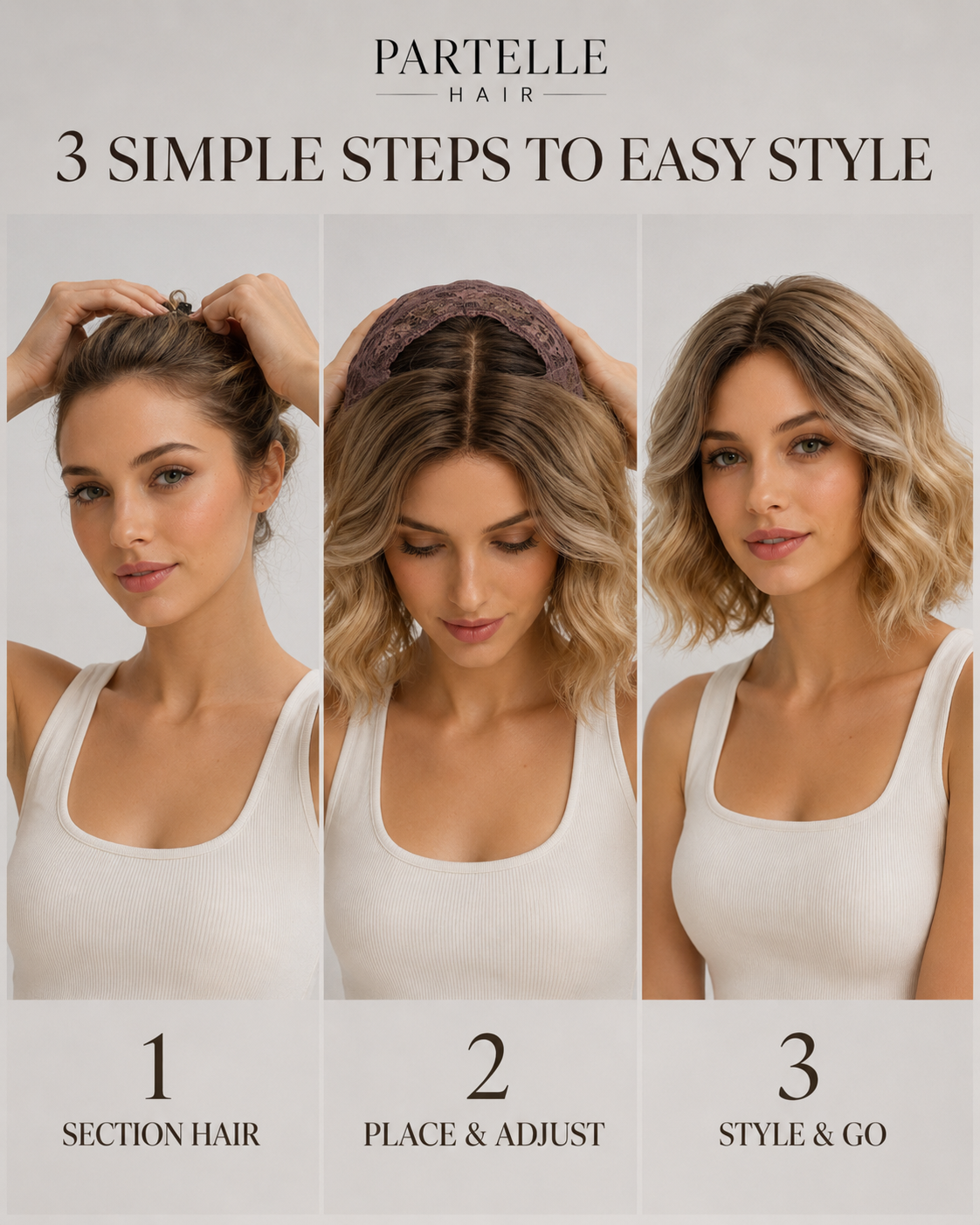 30cm Rooted Blonde Synthetic Bob Wig – Center Part, Soft Waves