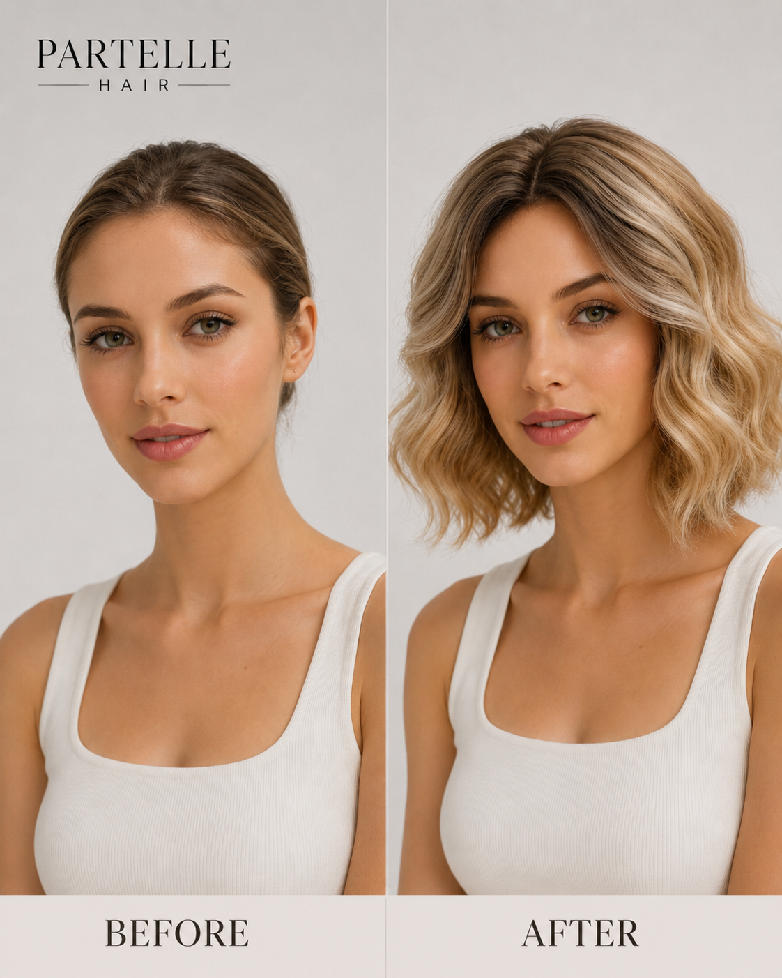 30cm Rooted Blonde Synthetic Bob Wig – Center Part, Soft Waves