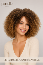 Short Curly Synthetic Wig – Honey Brown Ombre, Glueless Comfort Cap