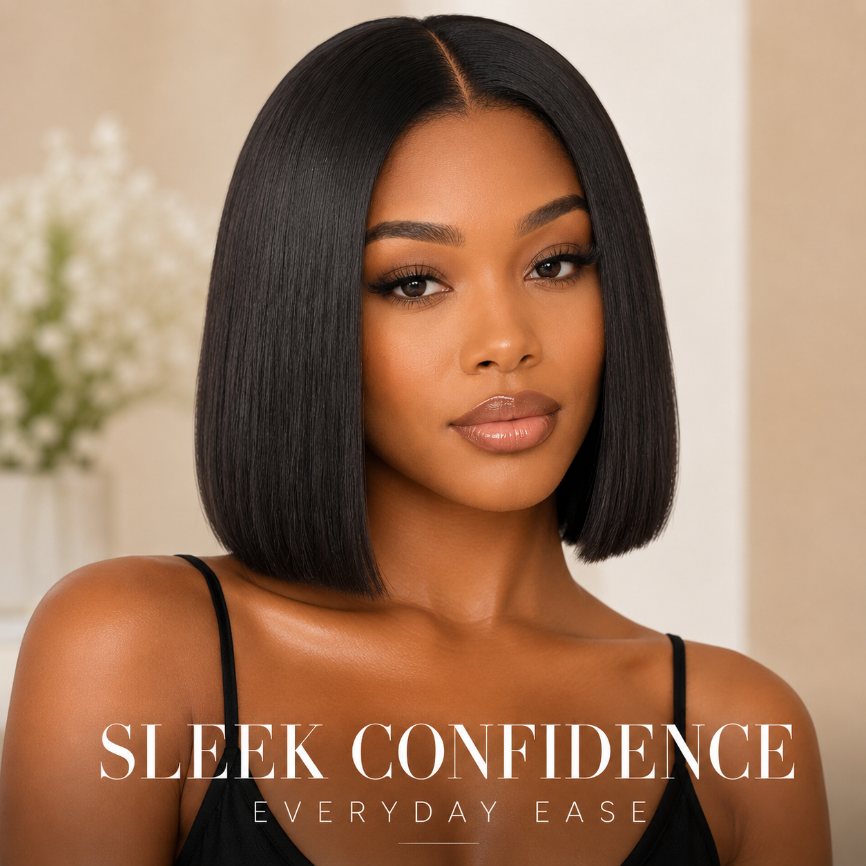 Parrucca bob liscio e squadrato con capelli 100% umani – Chiusura glueless 5x5, riga libera