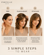 Extension per capelli in fibra sintetica Mono Long Perfection – Parte anteriore in pizzo, riga libera