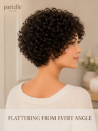 Short Curly Wig – Dark Chocolate Brown, Defined Curls & Natural Volume