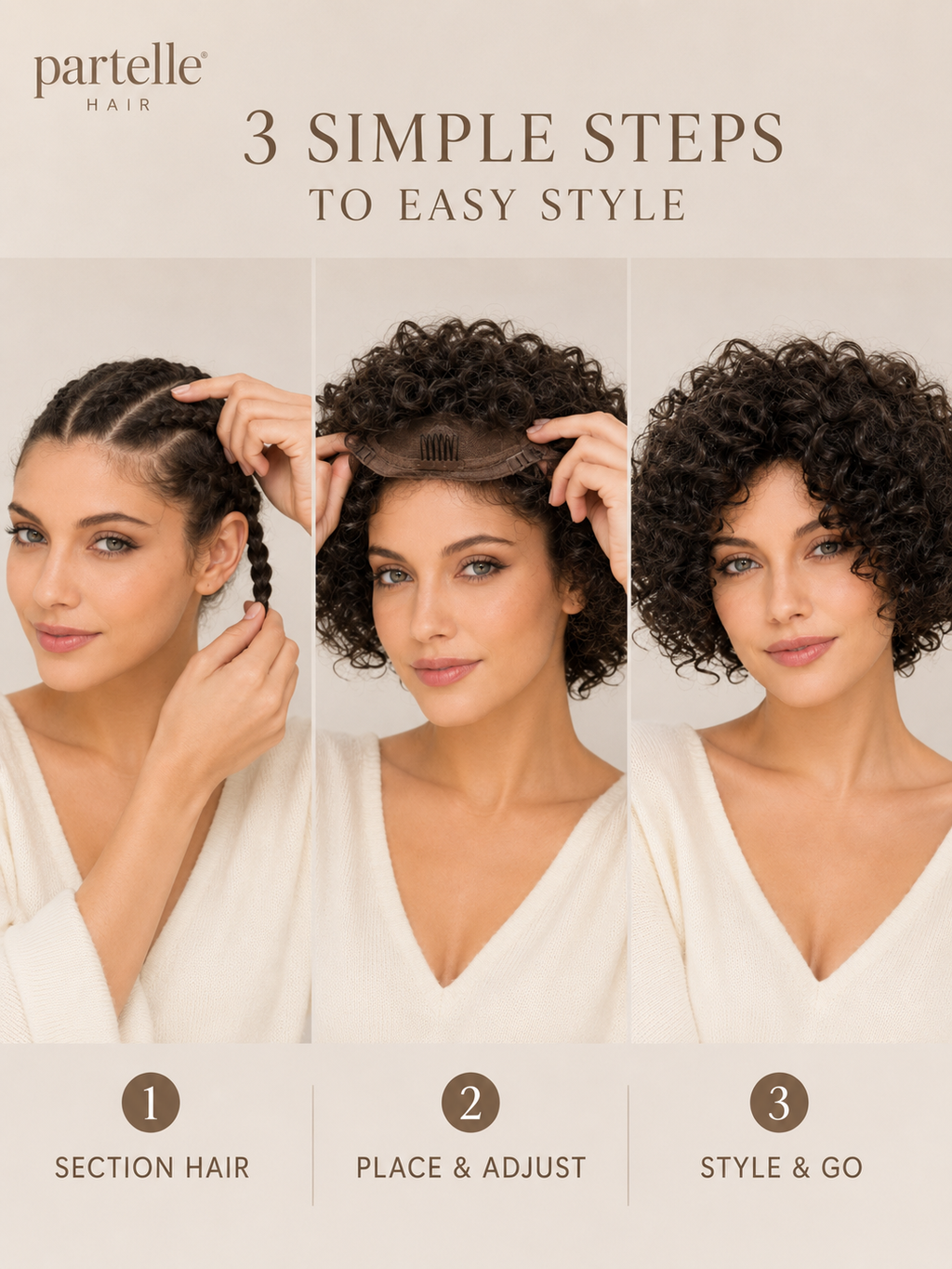 Short Curly Wig – Dark Chocolate Brown, Defined Curls & Natural Volume