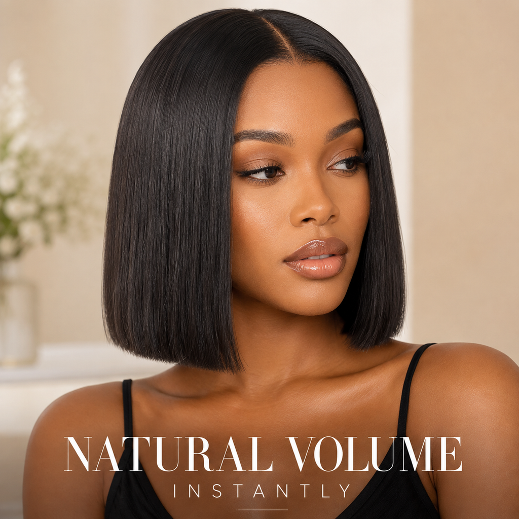Parrucca bob liscio e squadrato con capelli 100% umani – Chiusura glueless 5x5, riga libera