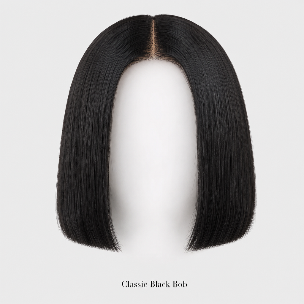 Parrucca bob liscio e squadrato con capelli 100% umani – Chiusura glueless 5x5, riga libera