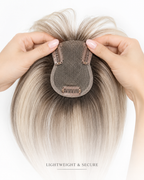 Topper di capelli sintetici da 12 pollici con frangia