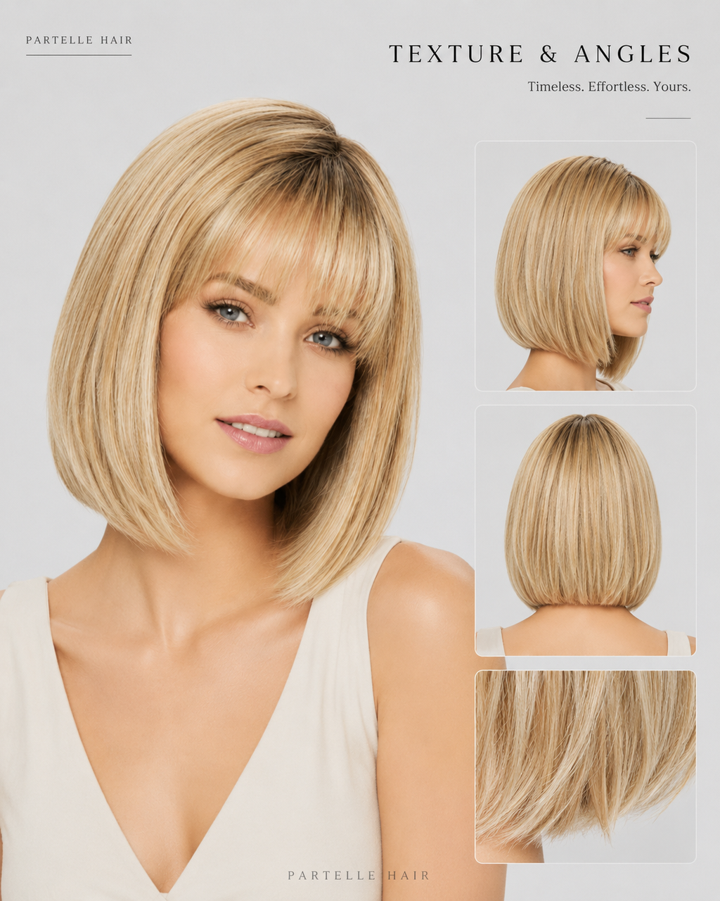 Duo Page Human Hair Blend Wig – Lace Front, Left Part