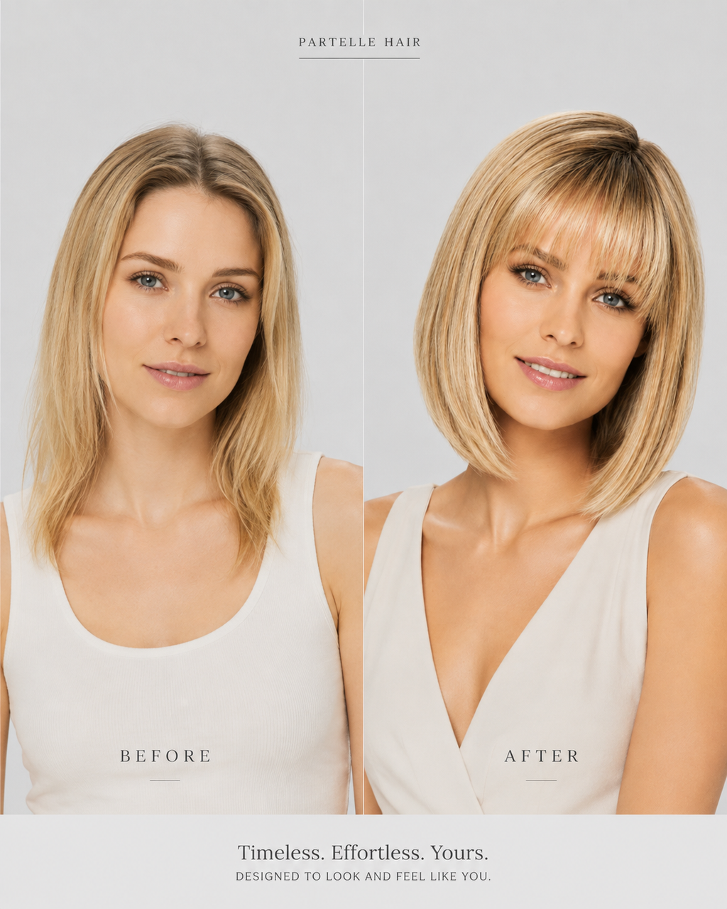 Duo Page Human Hair Blend Wig – Lace Front, Left Part