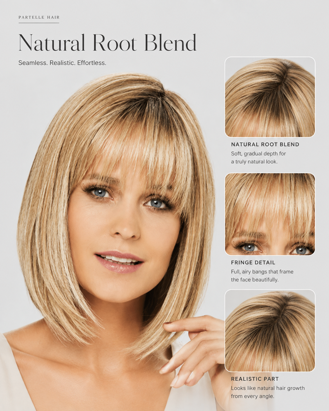 Duo Page Human Hair Blend Wig – Lace Front, Left Part