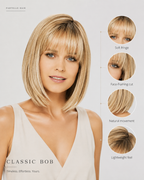 Duo Page Human Hair Blend Wig – Lace Front, Left Part