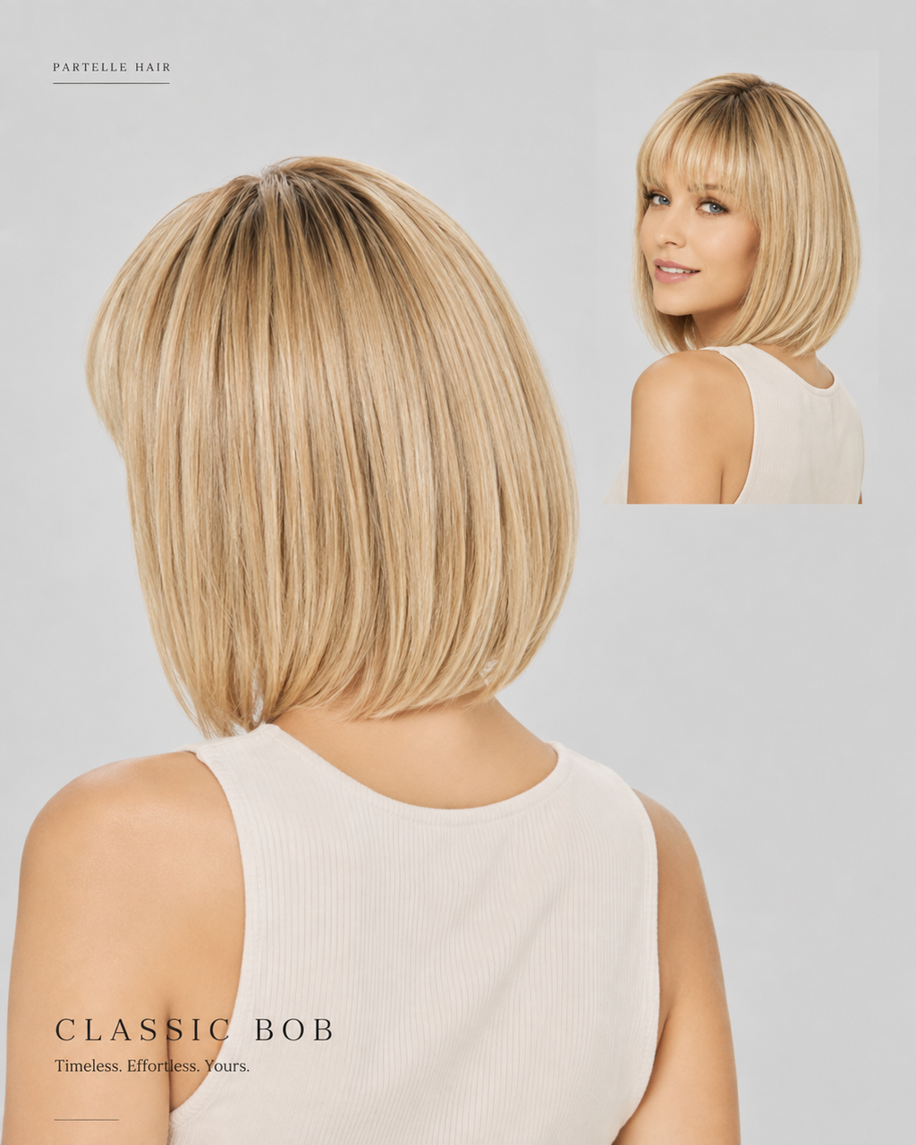 Duo Page Human Hair Blend Wig – Lace Front, Left Part