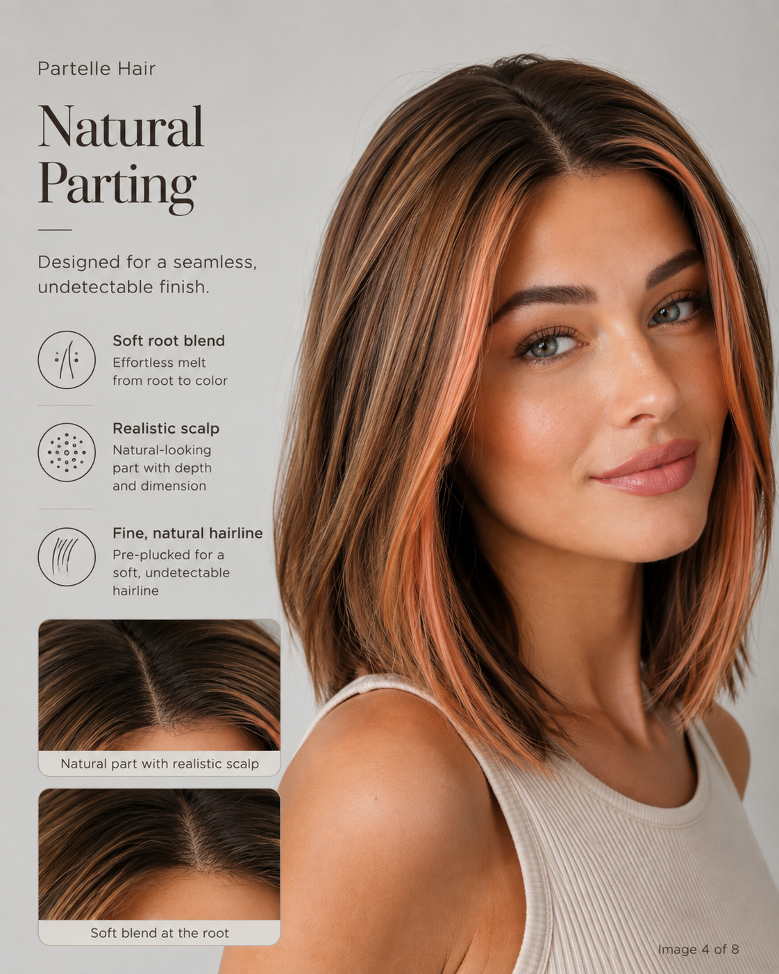 Treasure Soft Heat-Resistant Synthetic Fiber Wig – Lace Front, Free Parting