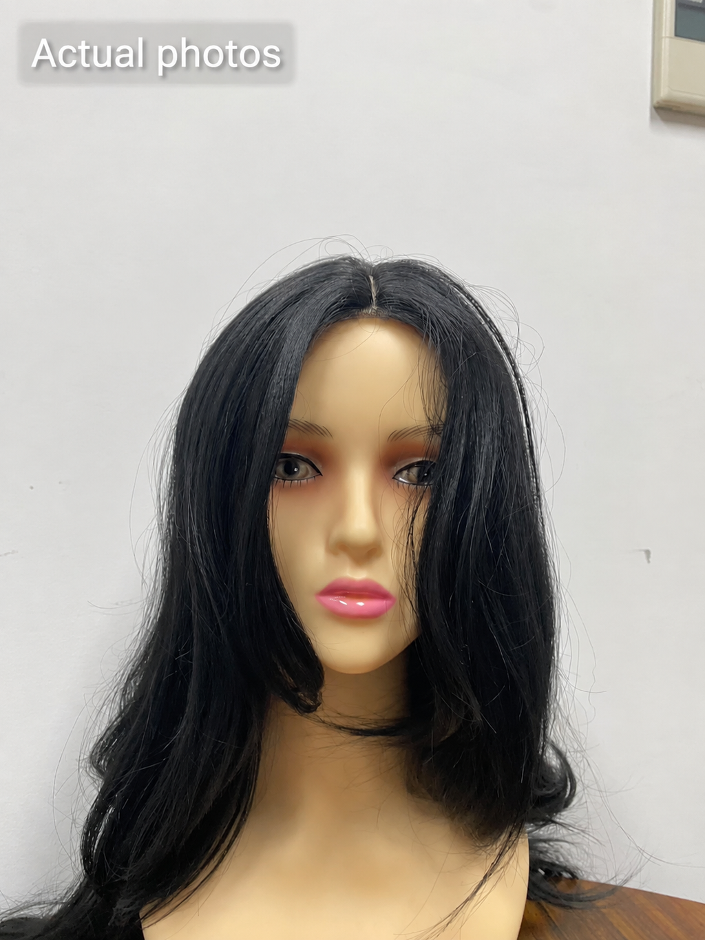 Extra-Long Black Synthetic Wig – 70cm, Center Part & Soft Layers
