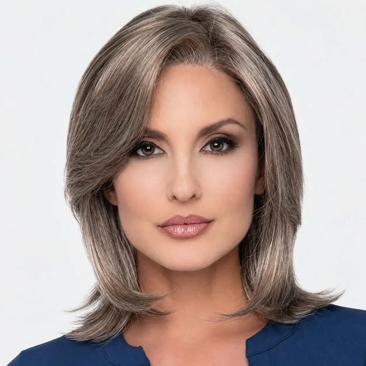 Blonde Ombre Lace Part Wig - Rooted Golden Blonde, Medium Layered Straight, Heat-Friendly