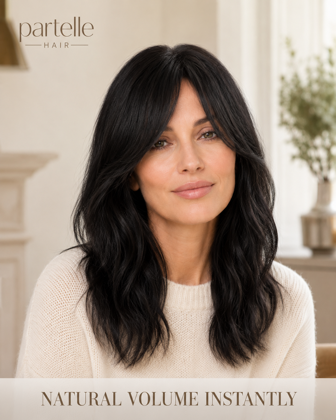 Topper per Capelli Lunghi Ricci – 45 cm, Fibra Resistente al Calore