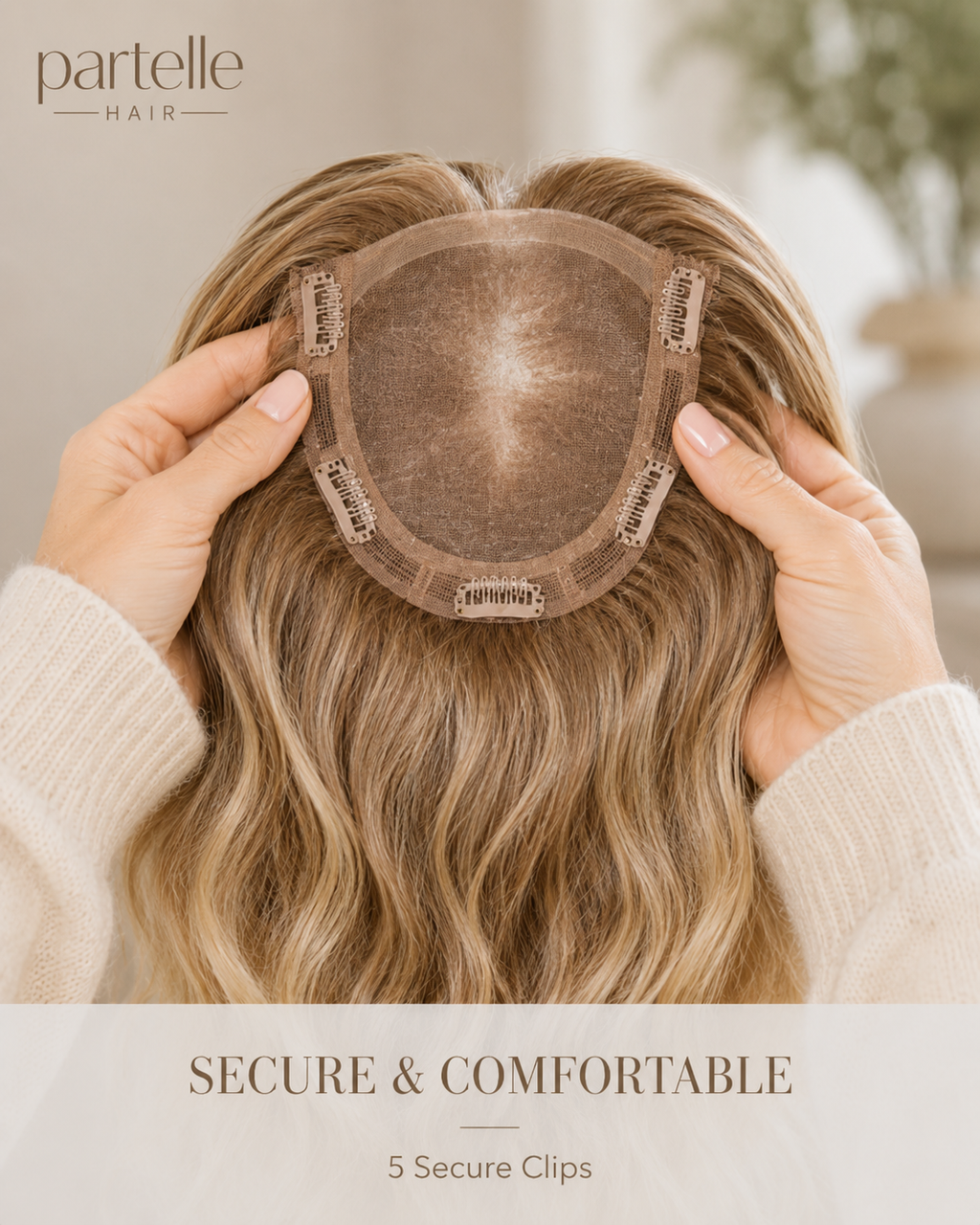 Long Curly Hair Topper – 45cm, Heat-Resistant Fiber