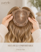 Long Curly Hair Topper – 45cm, Heat-Resistant Fiber