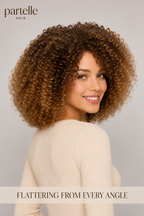 Short Curly Synthetic Wig – Honey Brown Ombre, Glueless Comfort Cap
