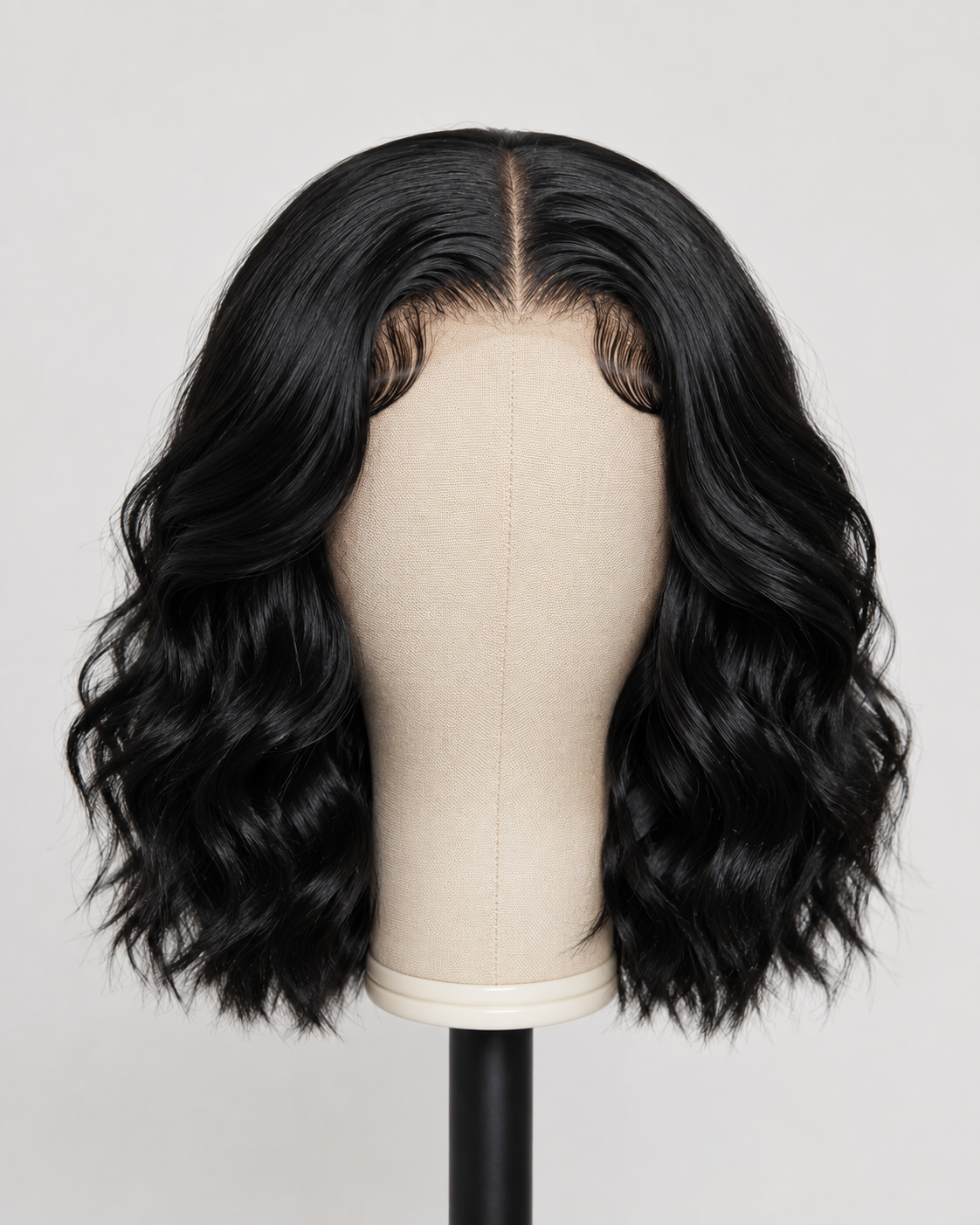 Parrucca in capelli veri “Wear and Go” senza colla – Anteriore in pizzo, 12 pollici