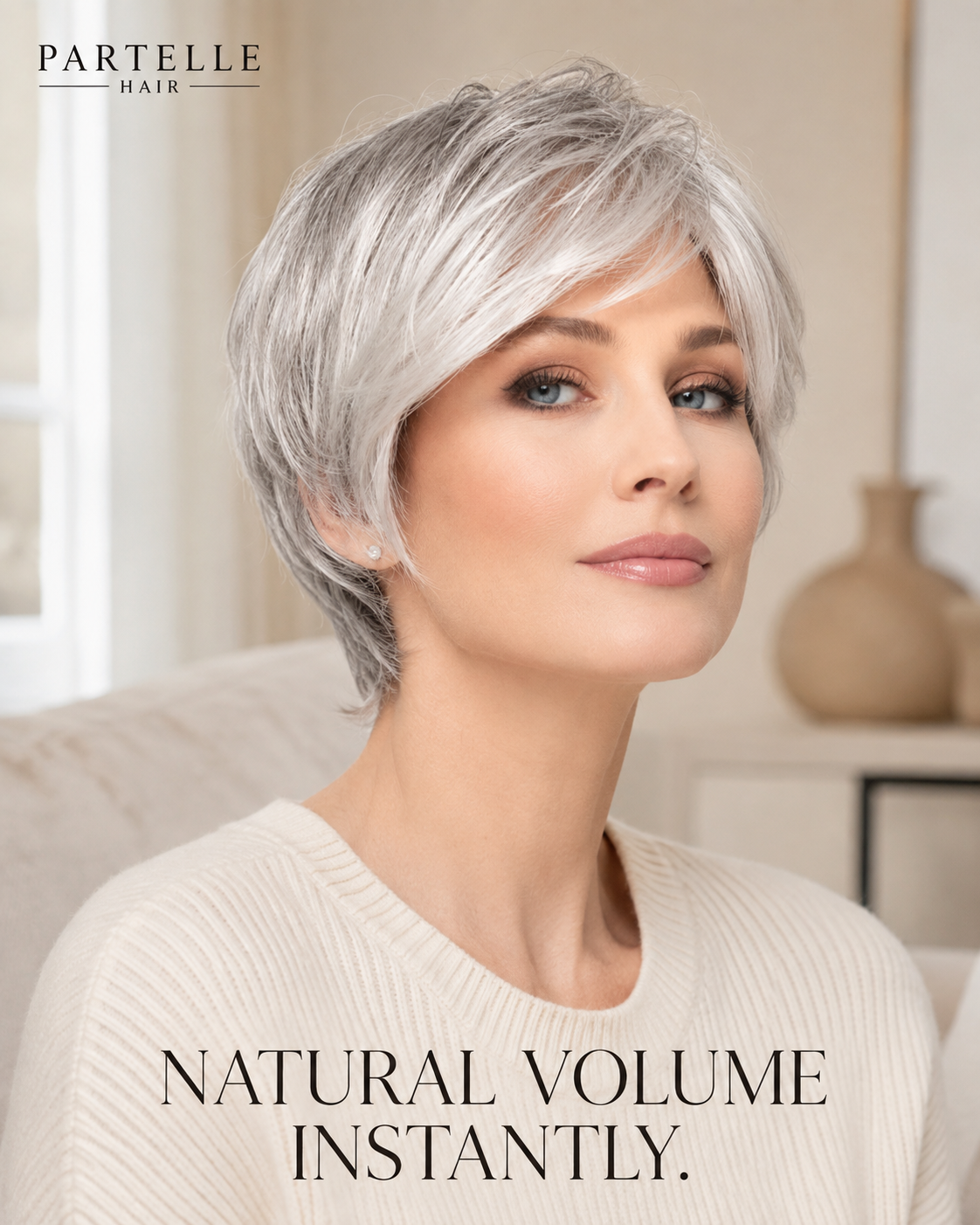 Extension per capelli in fibra sintetica Mono Long Perfection – Parte anteriore in pizzo, riga libera