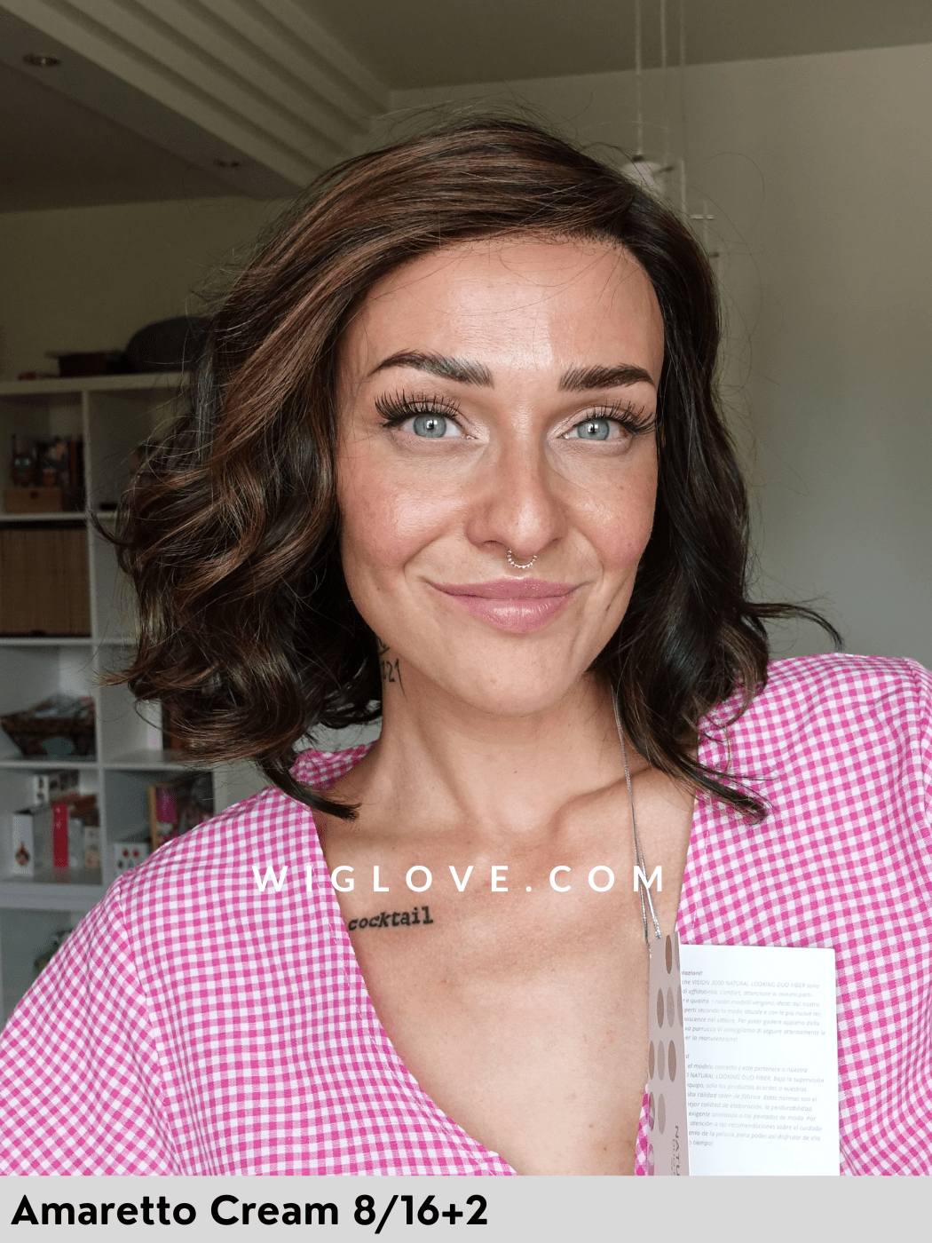 DUO WAVE - human hair synthetic blend - left parting, lace front, closed back