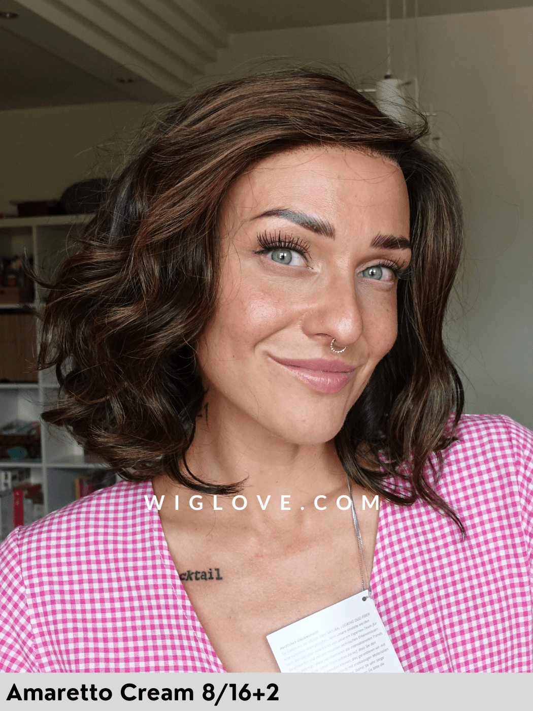 DUO WAVE - human hair synthetic blend - left parting, lace front, closed back