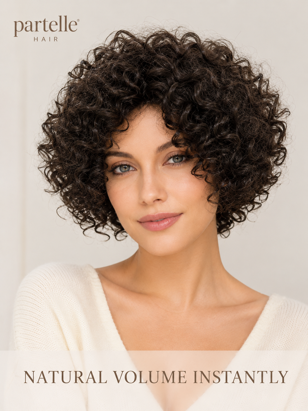 Short Curly Wig – Dark Chocolate Brown, Defined Curls & Natural Volume