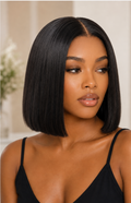 Parrucca bob liscio e squadrato con capelli 100% umani – Chiusura glueless 5x5, riga libera