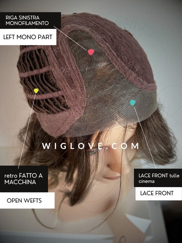 DUO WAVE - human hair synthetic blend - left parting, lace front, closed back