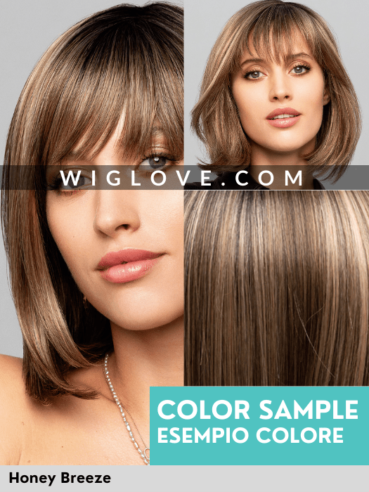 DUO WAVE - human hair synthetic blend - left parting, lace front, closed back
