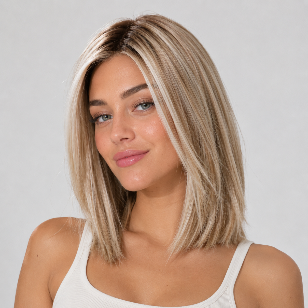 Parrucca in fibra sintetica termoresistente Treasure – Lace front, riga libera