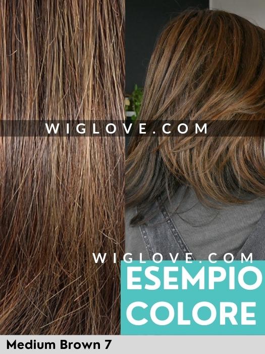 DUO WAVE - human hair synthetic blend - left parting, lace front, closed back